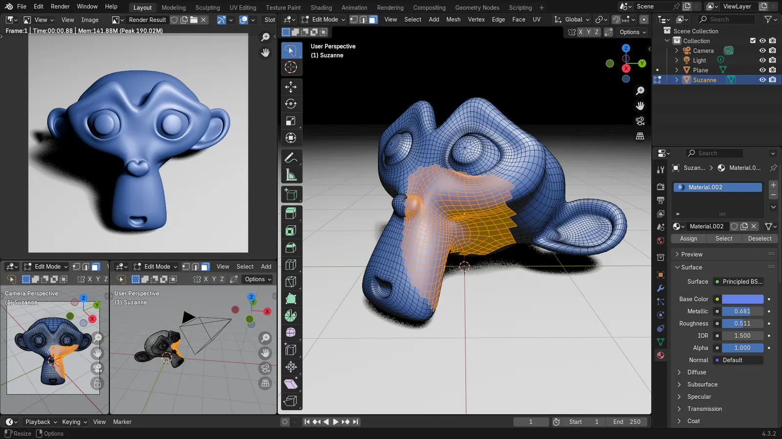 Blender 4.3.2 screenshot