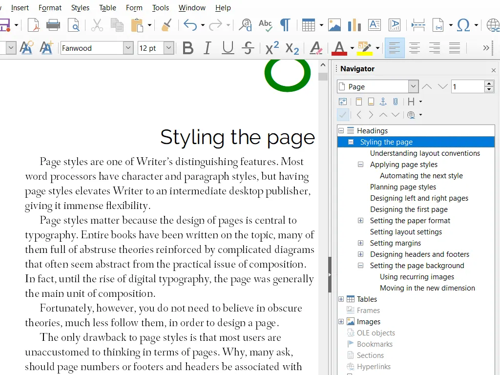 LibreOffice Writer desktop interface from The Document Foundation